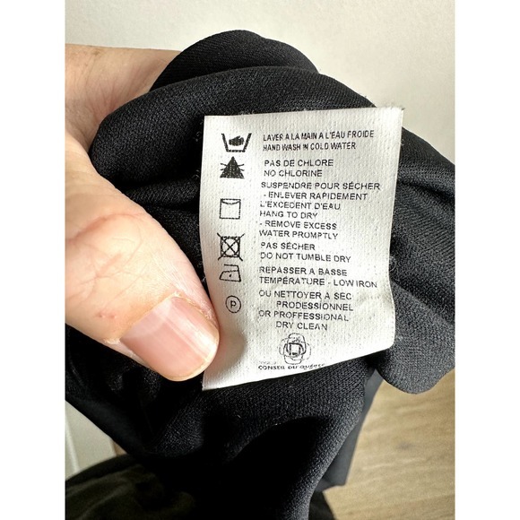 Joseph Ribkoff Black Mini Dress SIZE 4 V-Neck, Resort, Vacation, Dinner - Picture 7 of 8